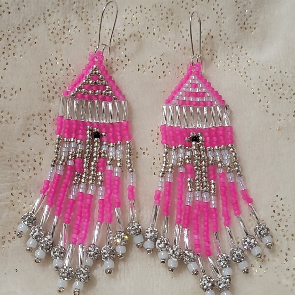 Handbeaded Thunderbird Earrings